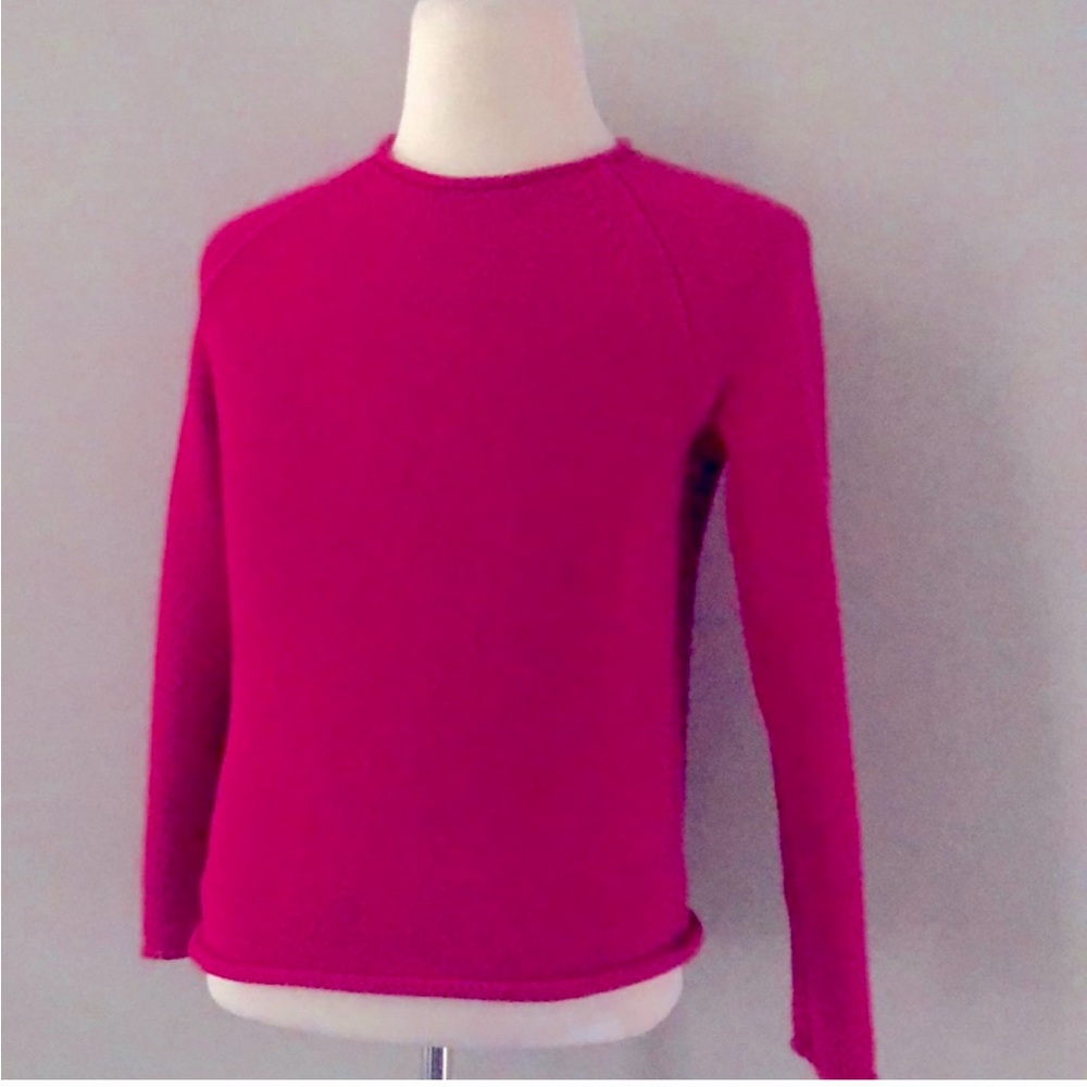 J. Crew hot pink sweater size small
